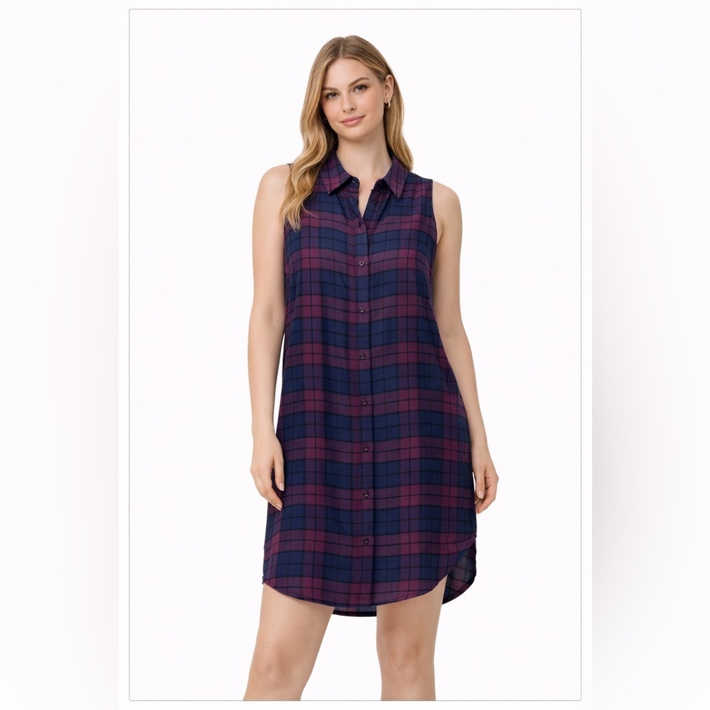💜 NWOT! Plaid Petal Dress